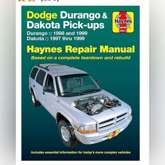 Dodge Durango (98-99) & Dakota (97-99) Haynes Repair Manual - Picture 1 of 8